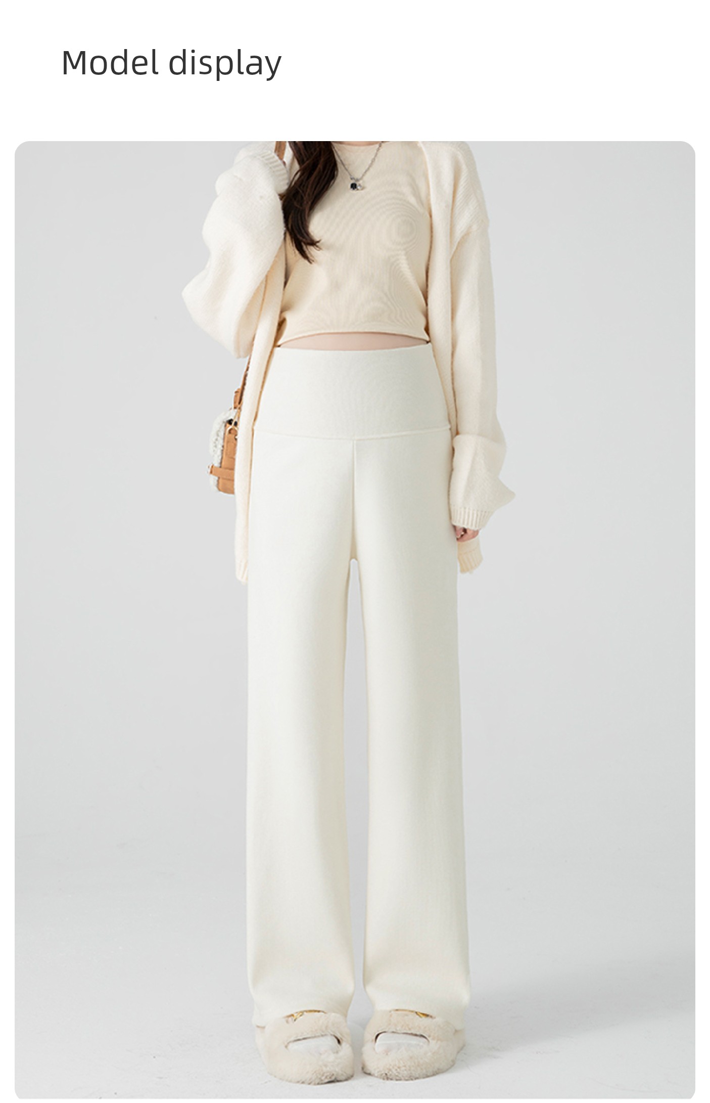 Jq Jingqi Maternity Pants for Autumn 2026 New Wide-Leg Pants That Don'T Squeeze the Belly during Pregnancy, Long Pants for Autumn and Winter Maternity Wear — 19