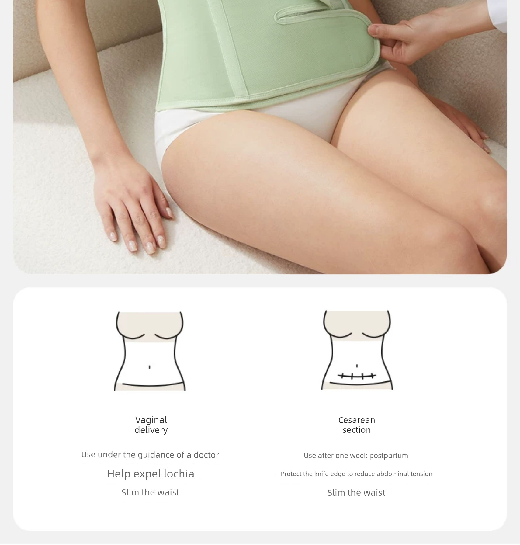 October Crystal Postpartum Abdominal Belt for Pregnant and Postpartum Women, Special for Natural Birth and C-Section, Thin Waist and Abdominal Belt for — 18