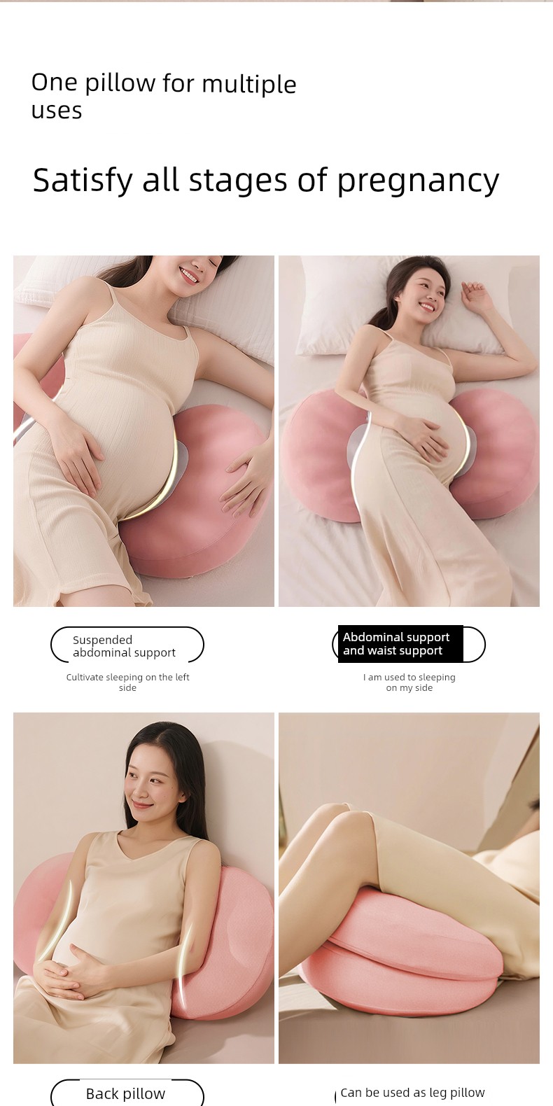 Babywatch Pregnancy Pillow Side Sleeping Pillow Waist Support Side Sleeping Pillow Belly Support Pregnancy Sleep Aid Special Gift — 15