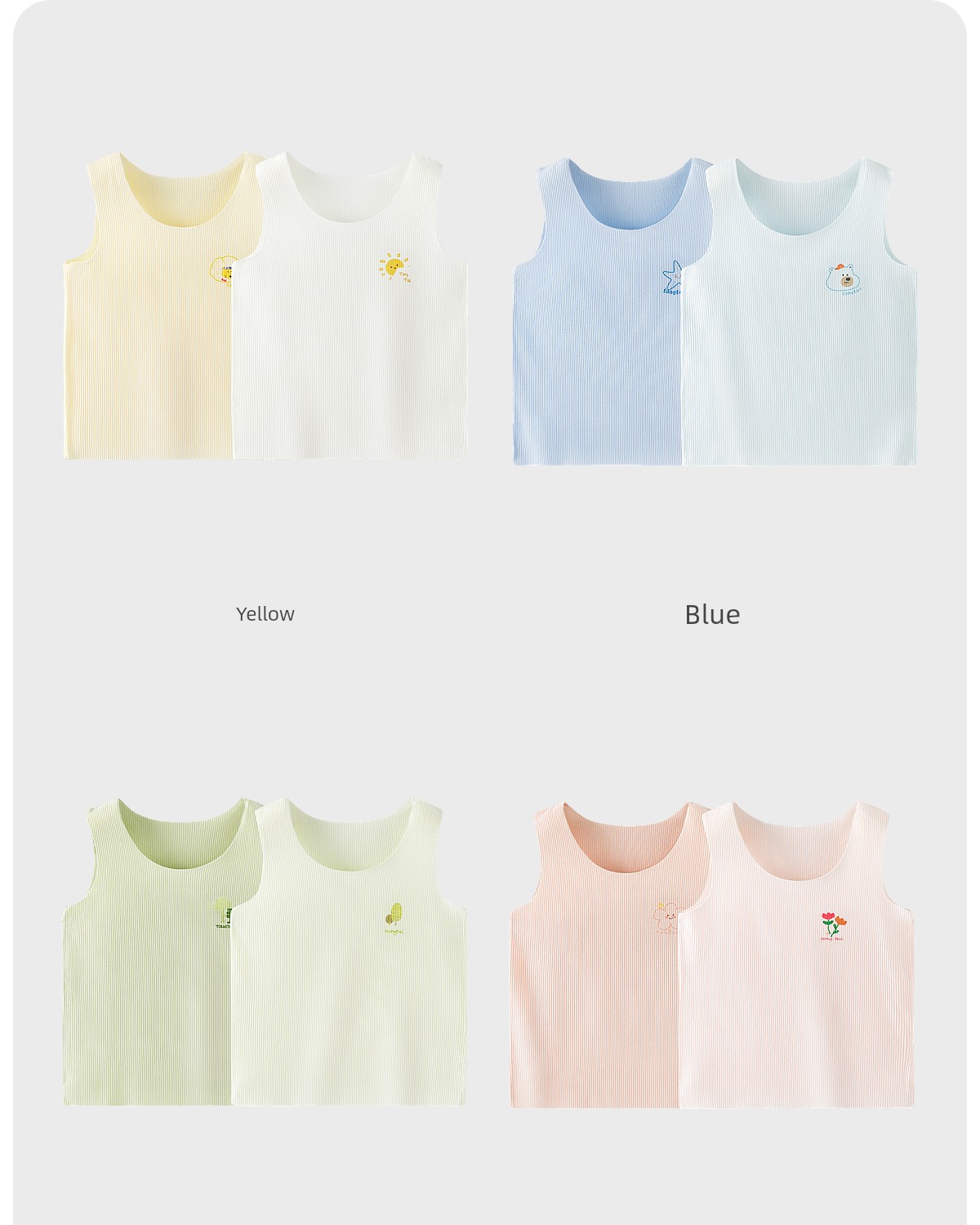Tongtai Baby Summer T-shirt Modal 2-Piece Vest — 28