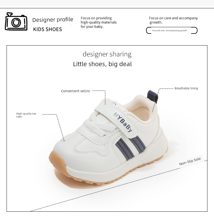 Toddler Shoes for Boys, Autumn Style Baby Shoes, Soft-Soled Non-Slip Children's Shoes, Functional Shoes for Girls, Breathable Spring and Autumn Style — 2