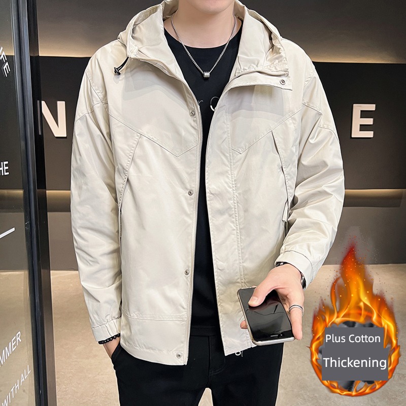 American style pizex loose coat Men's style winter thickening city boy Cotton cotton-padded clothes Chaopai Hooded Tooling air Jacket