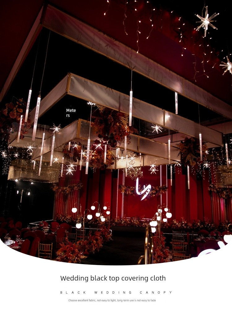 Wedding Celebration Gauze Curtain Hanging Top Fabric Cover Black Shade Cloth Covering Top Fabric Cover Wedding Background Shop Top Fabric Cover Gold Velvet Elastic Fabric Purdah