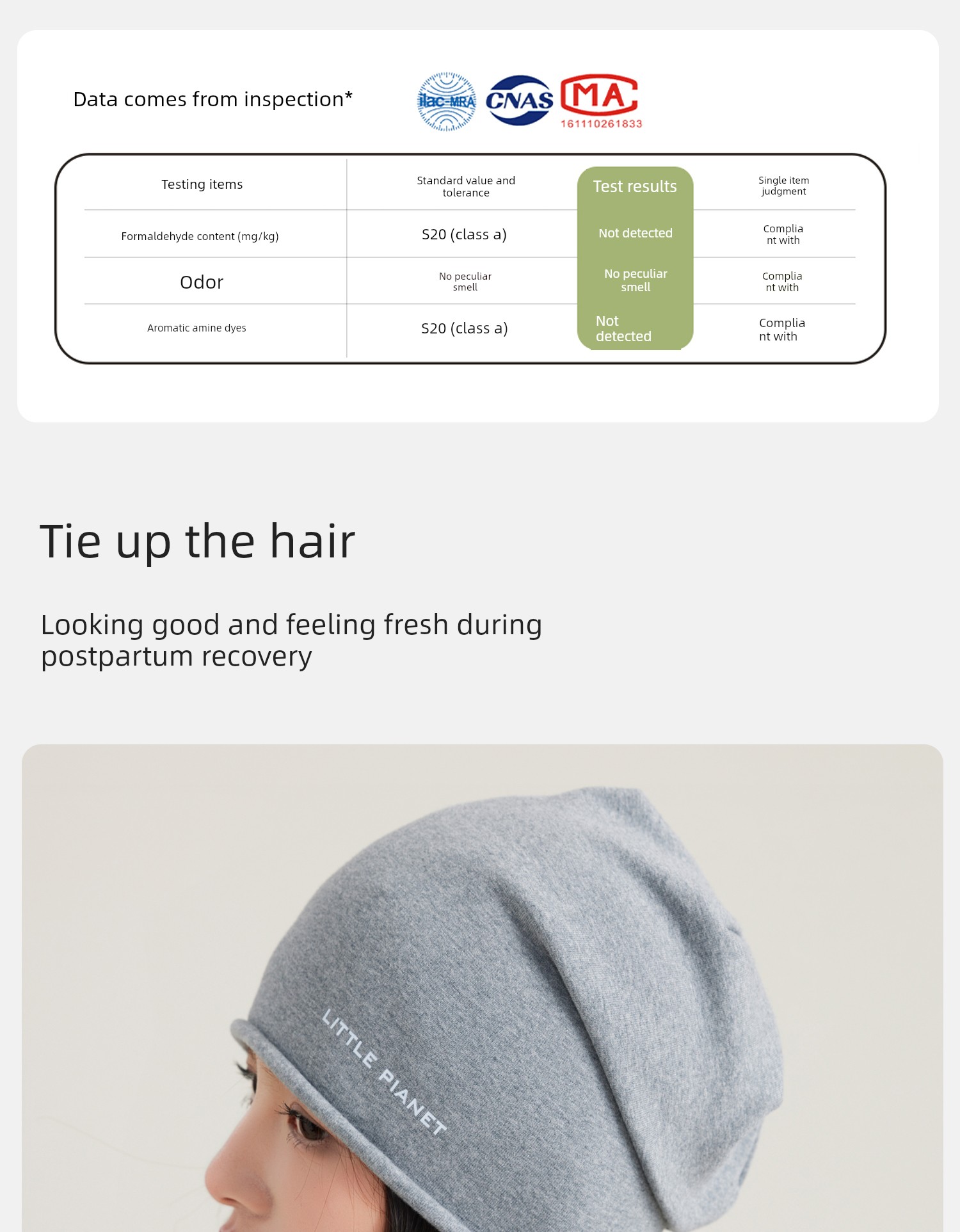 Postpartum Cotton Hat for Spring and Autumn, 10A Antibacterial Maternity Hat, Moisture-Wicking, Breathable, Head Protection, Large Head Circumference, — 15