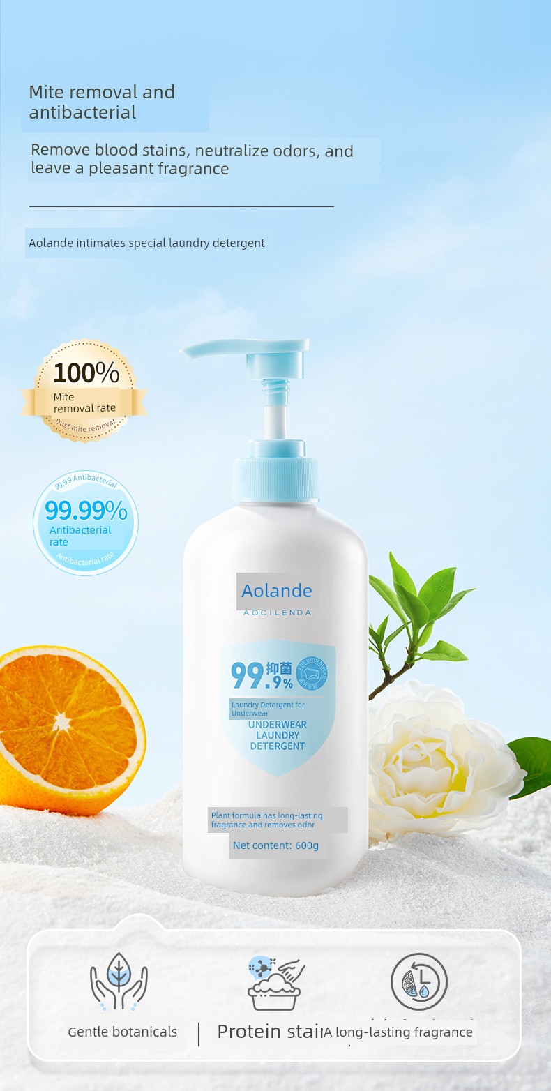Aulandai Pregnancy Preparation Underwear Laundry Detergent for Women's Underwear and Panties, Removes Blood Stains and Dirt, Antibacterial Cleaning Liquid — 2