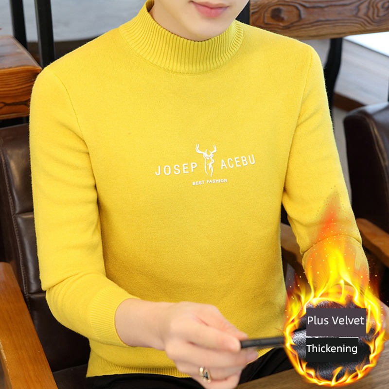 Korean version trend Autumn and winter Plush student man sweater