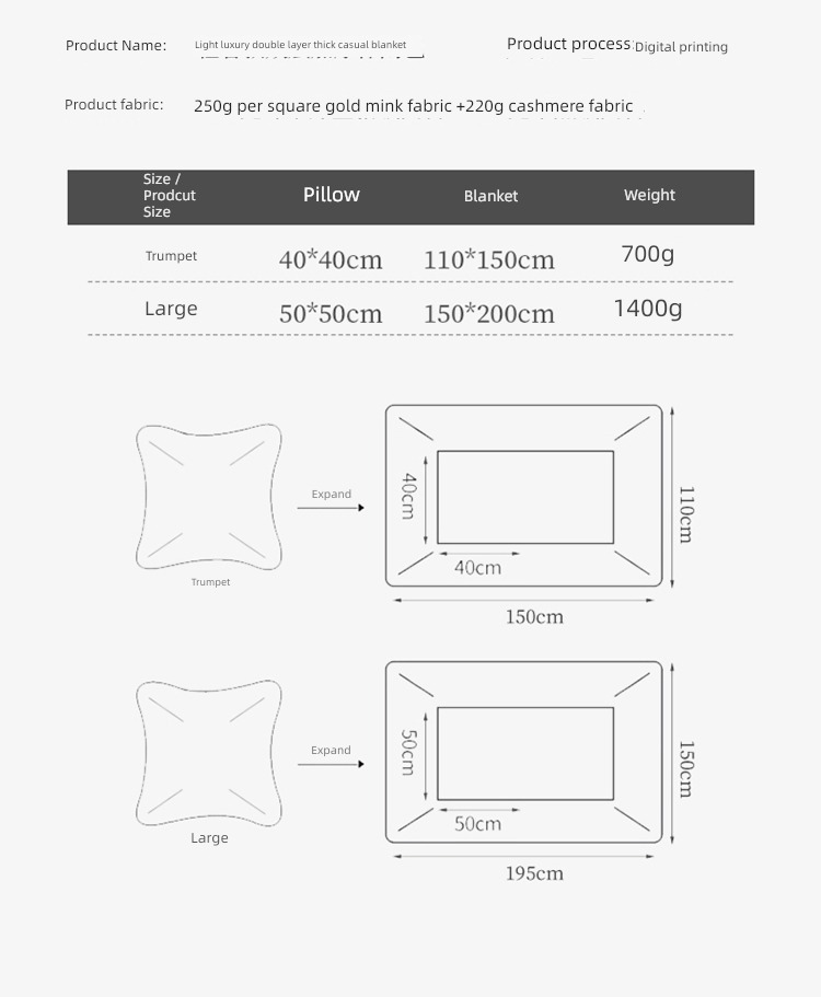 thickening customized Lunch break blanket sofa Cushion Pillow quilt