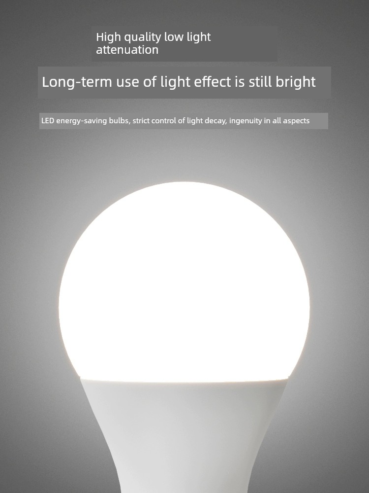 For Home LED Bulb Energy-Saving Lamp E27 Screw Mouth Super Bright 3w5w9w12w15w18W Lighting White Light Headlight Globe