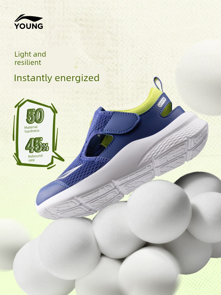 Li Ning Children's Summer Women's Mesh Breathable Sports Sandals