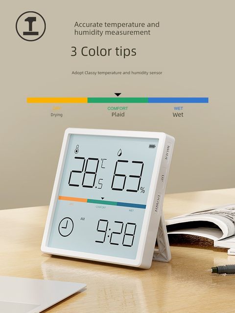Greenland Electronic Thermometer Temperature and Hygrometer High-precision Indoor Baby Room Wall-mounted Room Temperature Accurate Temperature Meter