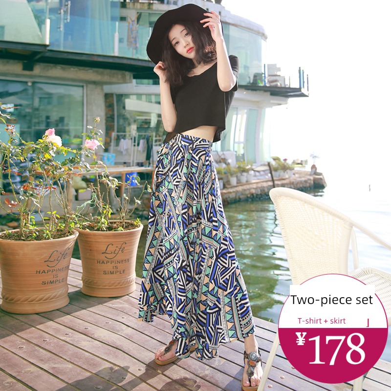 Chaoxian Hainan Maxi dress Maldives Two piece suit