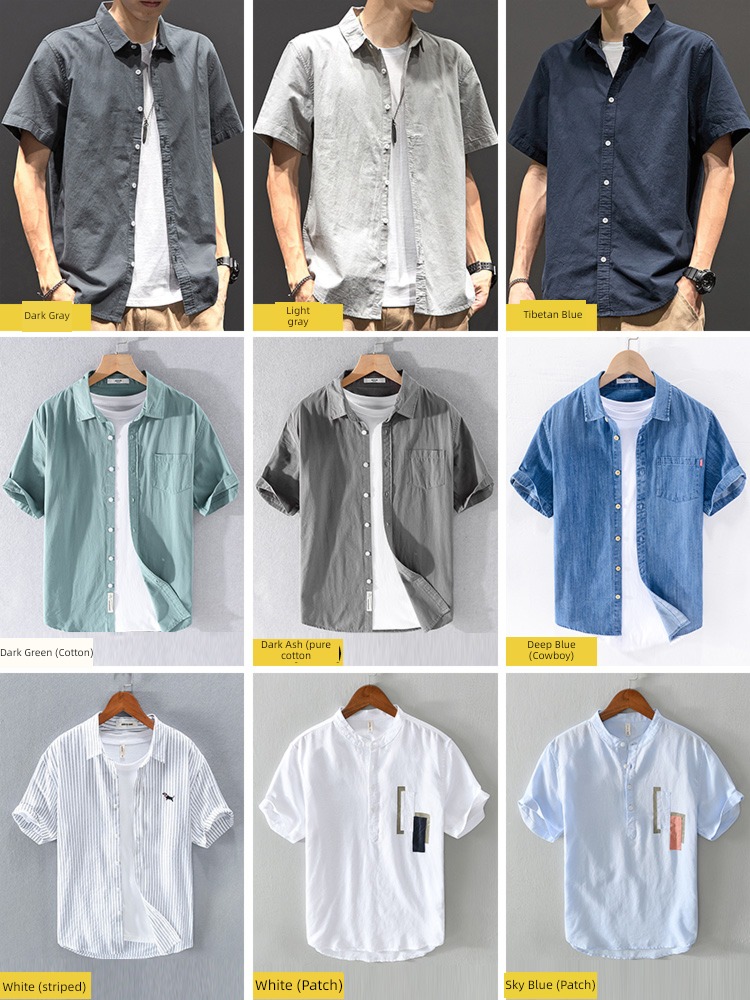 solar system oxford Thin money Ruffian handsome leisure time Short sleeve shirt