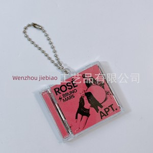 Acrylic Blank Cd Case Keychain Custom Nfc Celebrity Fan Merchandise Mini Cd Album Small Pendant