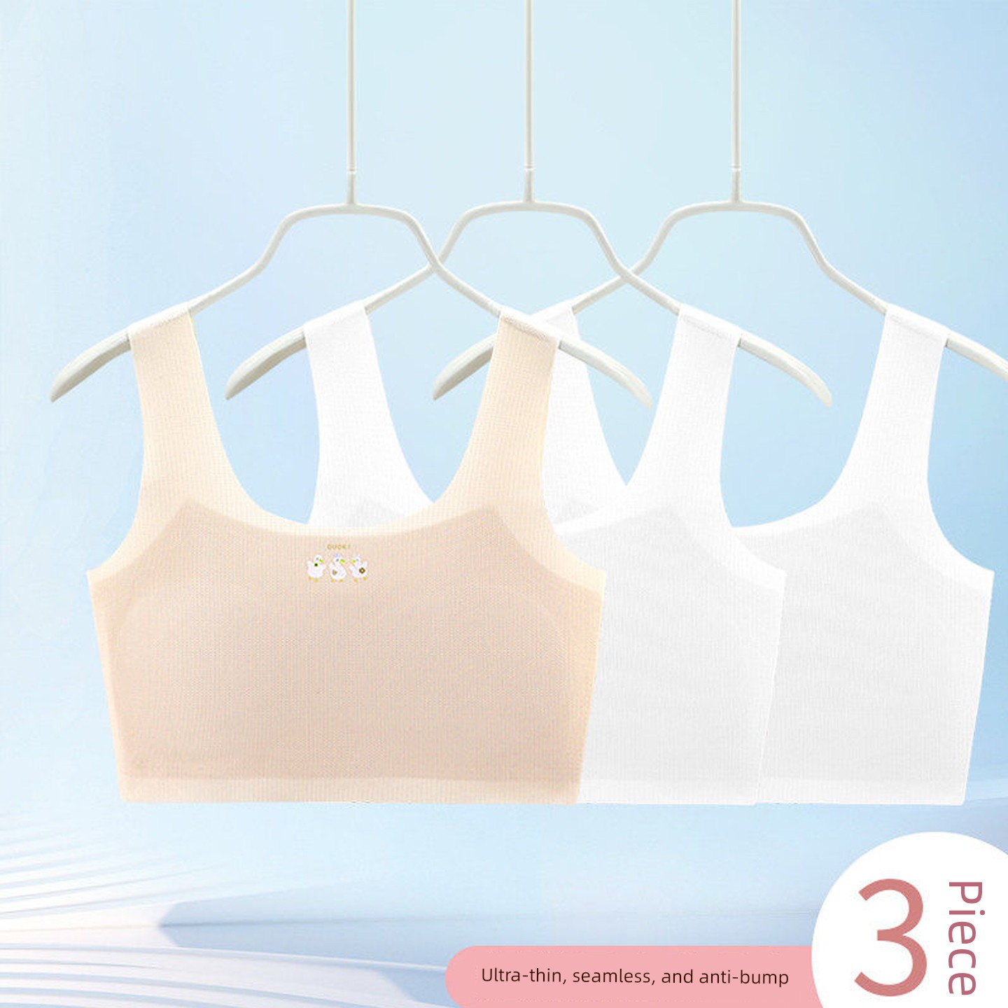 Children's Underwear for Girls in the Developmental Stage, Small Vests for Primary School Students, Stage One, 10-Year-Old Older Kids, 12-Year-Old Girls, — 3