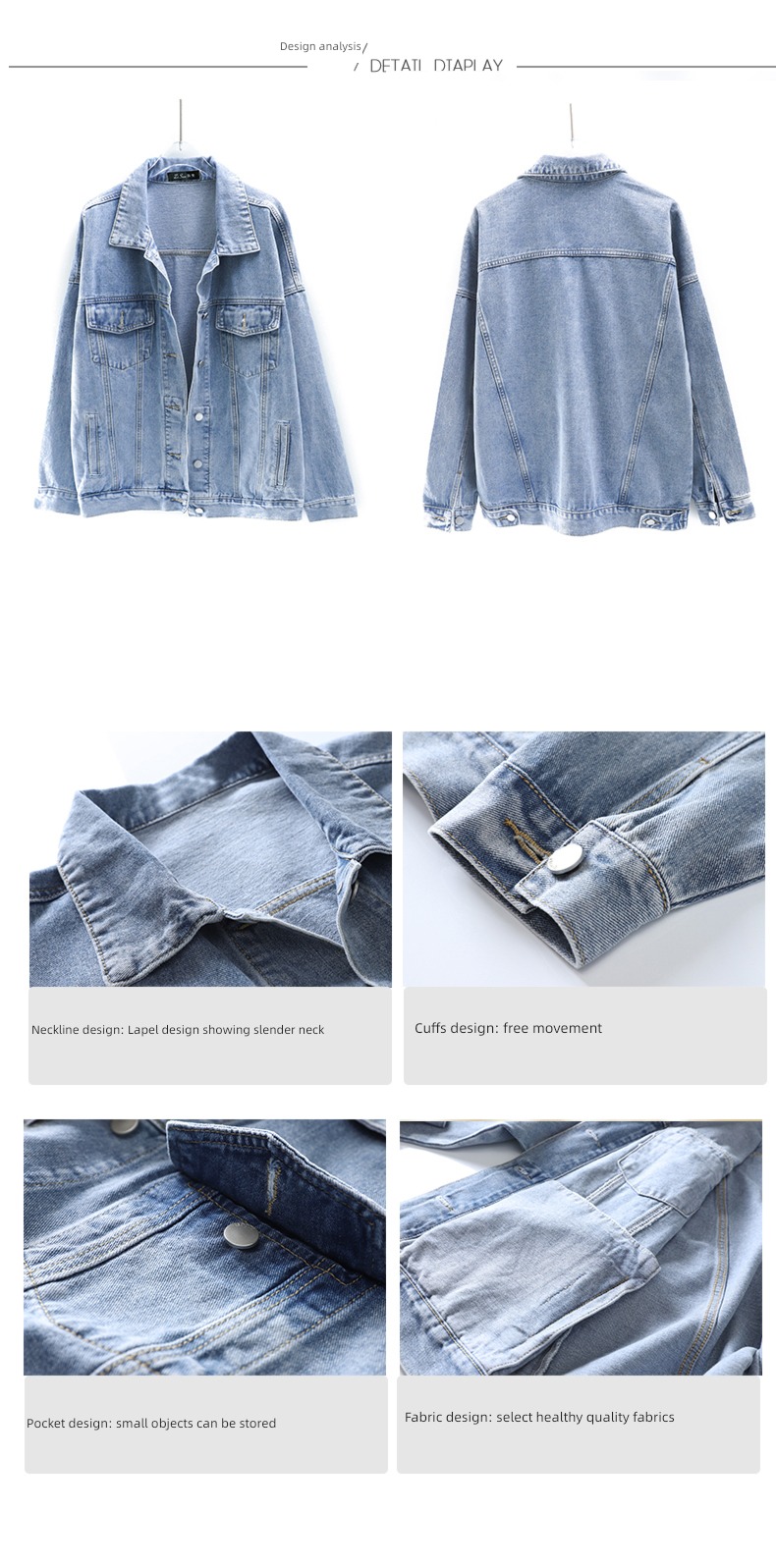 Korean version easy Casual and versatile student chaqueta
