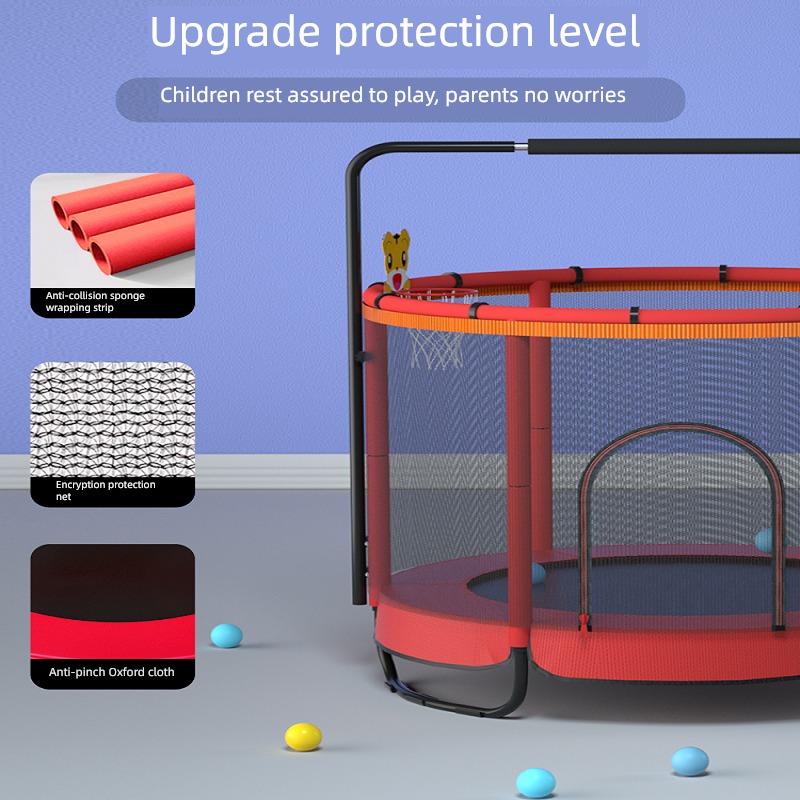 Trampoline household children indoor family small-scale Protective net trampoline  Rub the bed child baby Trampoline