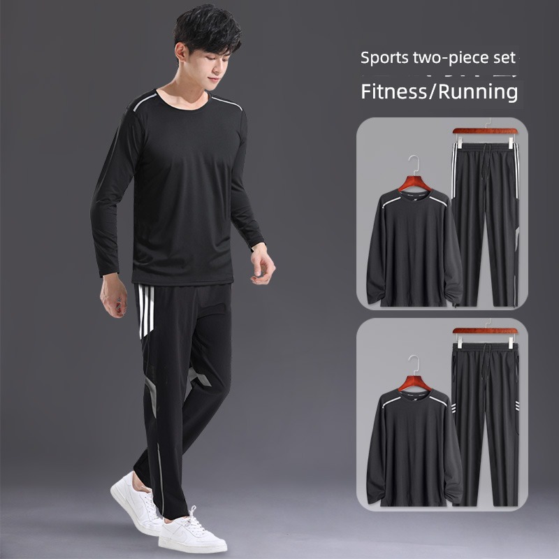 man quick-drying Long sleeve easy athletic sports suit
