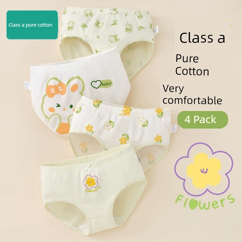 All-Cotton Maternity and Baby Pure Cotton Children's Underwear, Girls' Pure Cotton Baby Boxer Briefs, Flat-Angle Shorts for Girls That Don'T Pinch the — 7