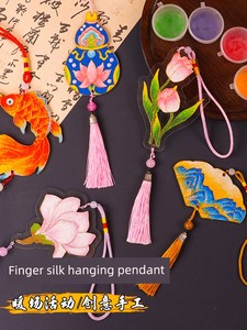 Cloisonné Enamel Painting Pendant Handmade DIY Material Kit Bookmark Ornament Intangible Cultural Heritage Cloisonné T
