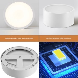 Op Lighting Recessed Light, No Drilling Required, White, for Bathroom, Living Room Background Wall, Bedroom, Entryway, H