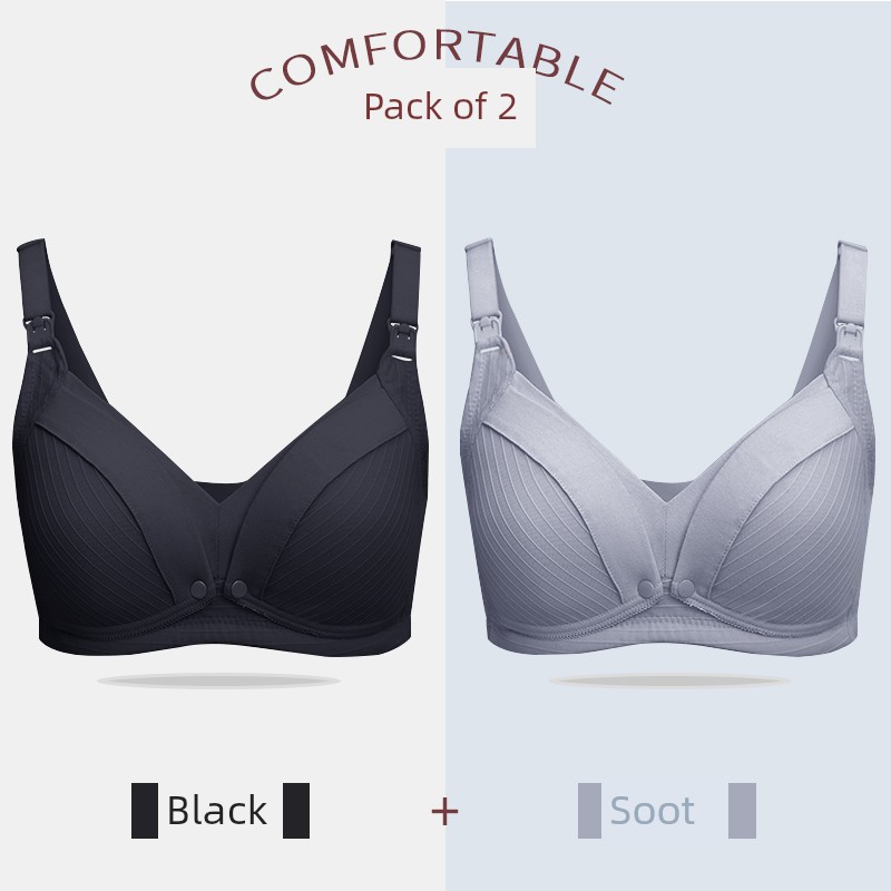 Breastfeeding Intimates Pregnant Women Push up Bras Push-up Postpartum Feeding Pure Cotton Exclusive for Pregnancy Bra Autumn and Winter Thin — 5