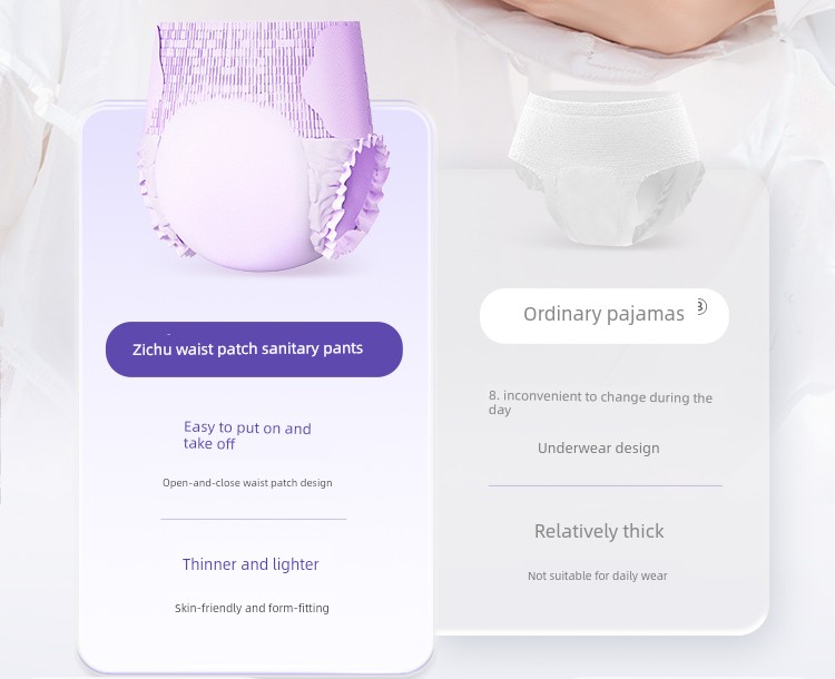 Maternity Sleep Pants Postpartum Sanitary Napkins Pull-Up Pants for Mothers Special Menstrual Pads Leak-Proof Comfort Pants for Expelling Lochia — 7