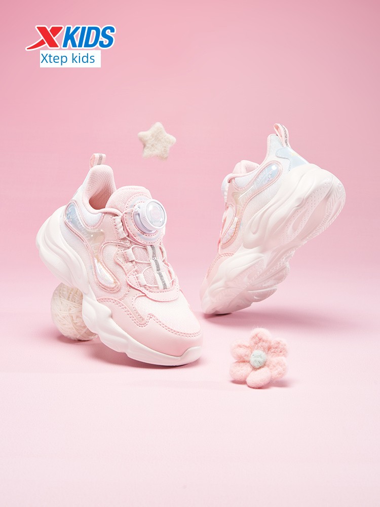 Xingyun | Xtep Girls' Shoes 2026 Spring and Autumn New Mesh Surface Kindergarten Baby Children's Casual Sports Shoes for Girls