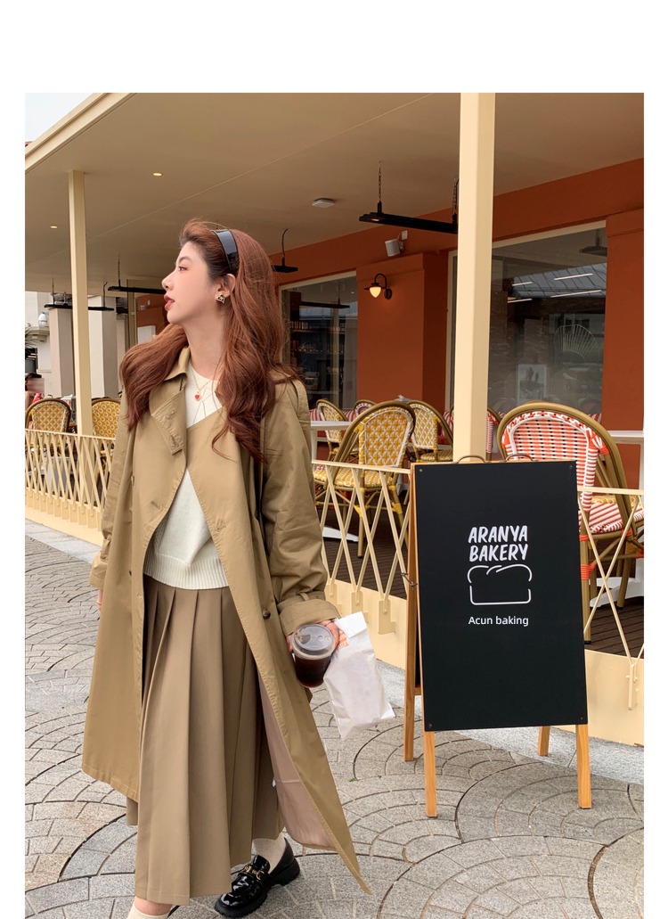 Li xiaosa Fat mm Medium and long term easy Windbreaker loose coat