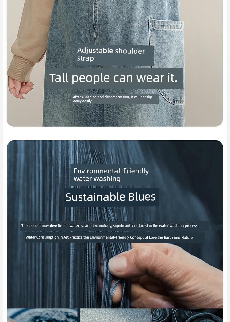 Maternity Denim Overalls That Don'T Squeeze the Belly, Loose-Fitting Plus-Size Pants for Autumn, Age-Reducing Wide-Leg Pants for Pregnant Women, Fall Wear — 11