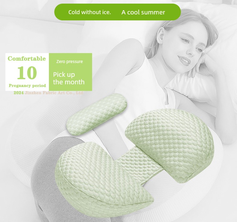 Summer Cool Removable and Washable Pregnancy Pillow Refreshing Non-Stick Pregnant Women Side Sleeping Belly Support Waist Cushion Sleep during Pregnancy — 2