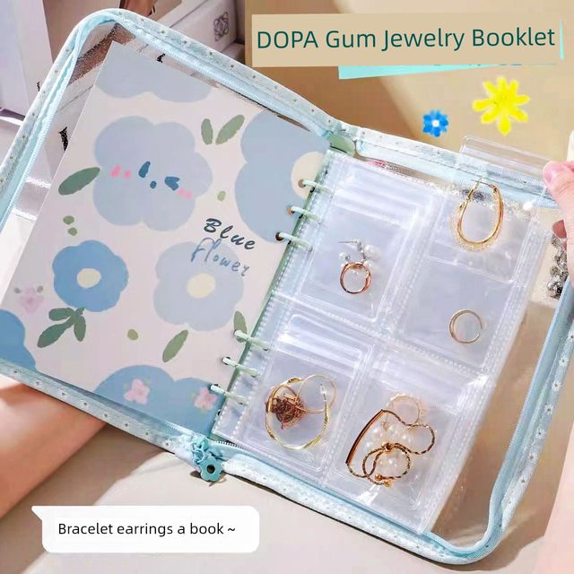 Jewelry Storage Book Thickened Zipper Jewelry Earrings Bracelet Sealing Bag Transparent Bag Dust-proof Oxidation-proof Self-sealing Bag