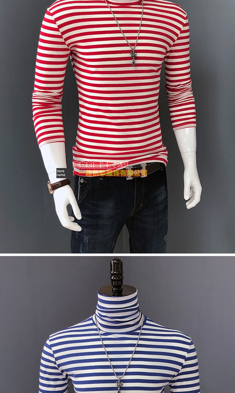 tide High collar man Inner lap Tight fitting Long sleeve Undershirt