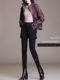 Two-piece fall and winter leggings plus velvet thickened warm wear high-waisted, integrated small-foot casual pants
