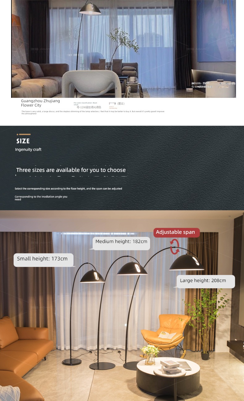 Light luxury a living room decorate Sense of design Northern Europe Fishing lights