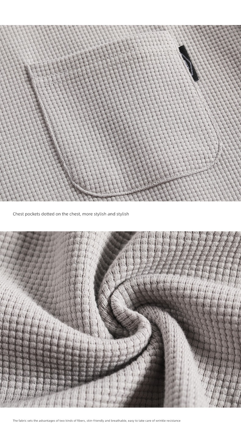 Concave convex Ying julun Texture sense Wolfgang Long sleeve T-shirt