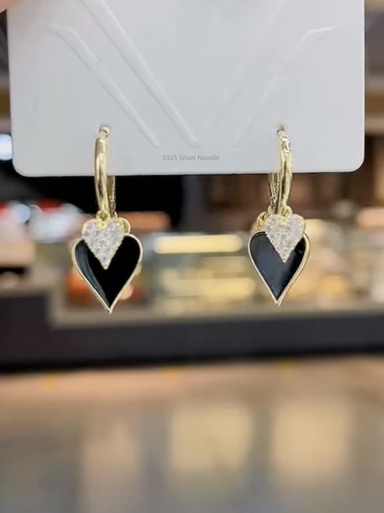 Queen of spades Japan and Korea Internet celebrity have mutual affinity female Earrings