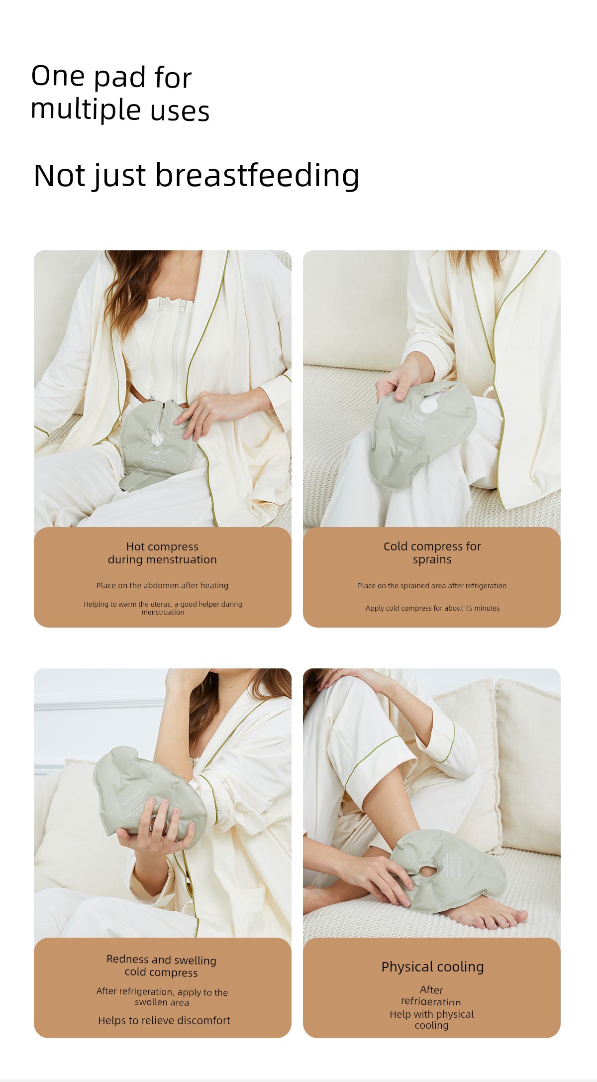 Wow, Breast Hot and Cold Compress Pads, a Magic Tool for Breastfeeding, Ice Packs for Breast Swelling during Lactation, Breast Duct Unblocker, 2 Pieces — 16