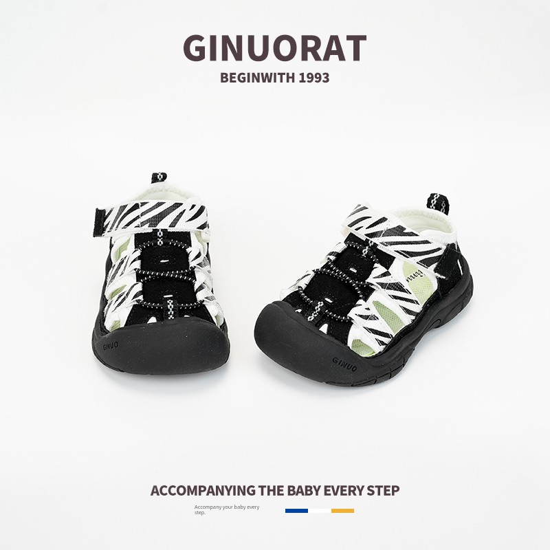 Summer Minority Simple Soft Bottom Closed Toe Zebra Toddler Shoes — 4