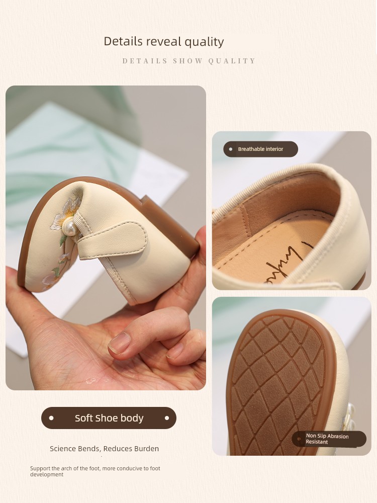 Girls' Shoes Shoes for Han Chinese Clothing Kids Horse-Face Skirt Shoes Spring & Fall National Style Shoes Small Leather Shoes Chinese Ancient Style — 4