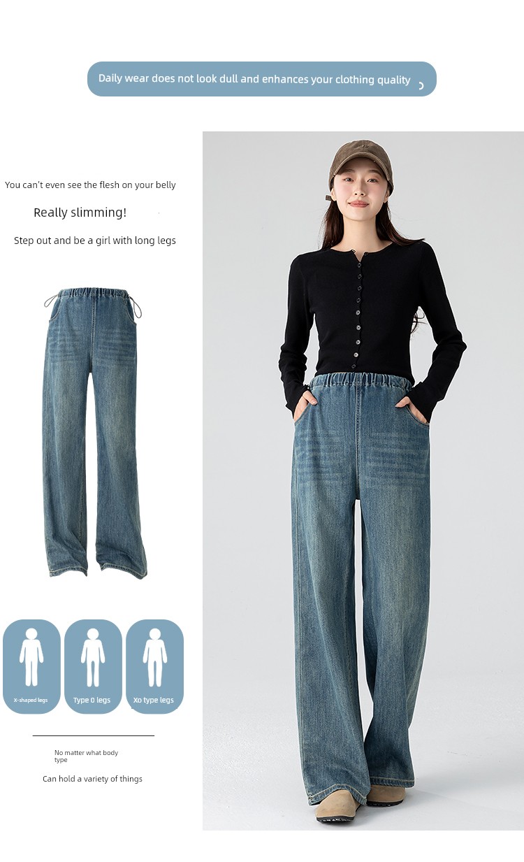 Maternity Pants for Autumn 2026, New Straight-Leg Jeans Without Belly Support, Non-Tightening Pants, Wide-Leg Pants for Fall and Winter — 4