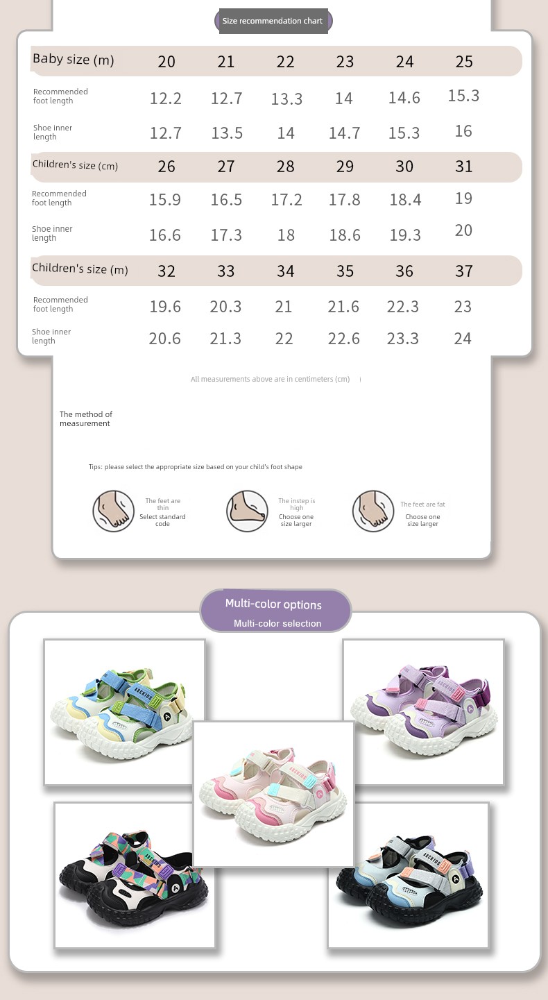 Abckids Kidsren's Shoes, Girls' Summer Sandals, 2026 New Kidsren's Hiking Shoes, Girls' Sports Soft-Soled Beach Shoes — 4