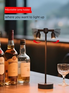 Rechargeable Bar Table Lamp High Pole Atmosphere Light Desktop Quiet Bar Dining Table Small Night Lamp Ambience Light De