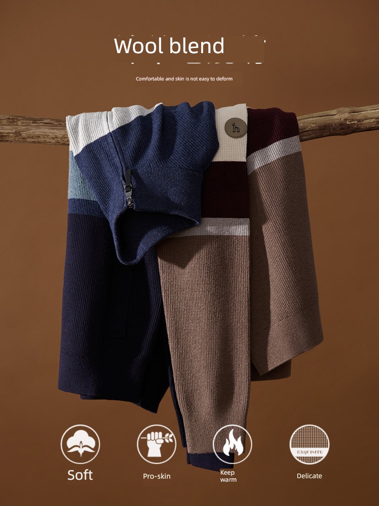Hazzys Haggis stand collar business affairs leisure time Sweater