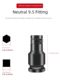 Electric wrench conversion head universal wind cannon 3/8 turn 1/4 hexagon socket piece telescopic elastic sleeve converter
