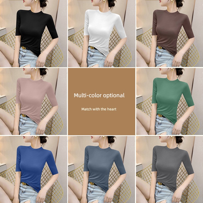 modal  T-shirt Thin money three quarter sleeve jacket Undershirt