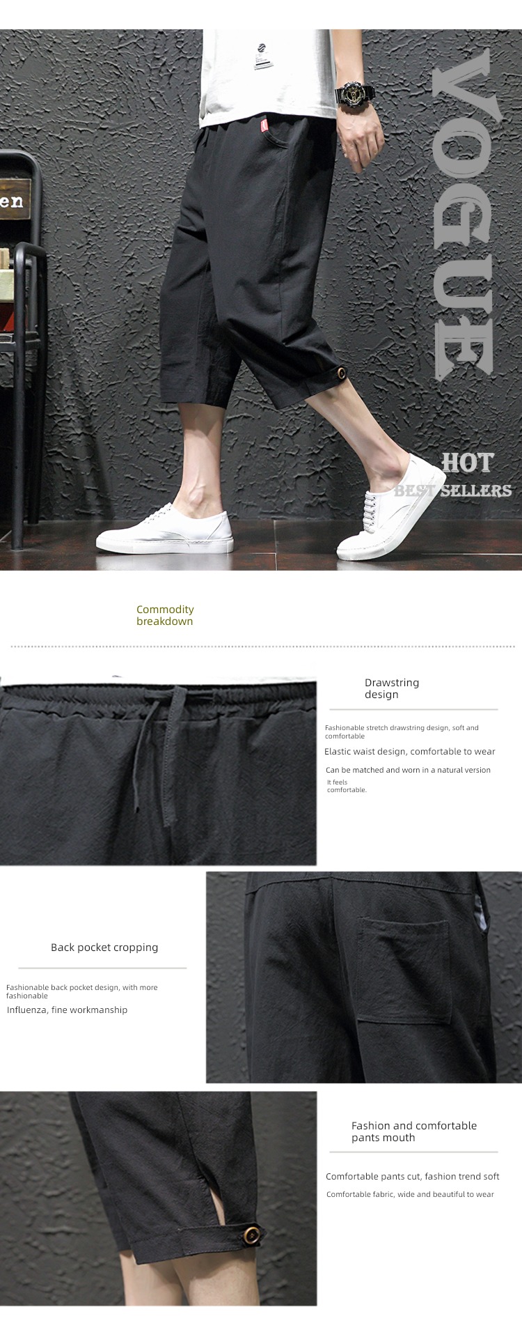 Shut up leisure time summer Thin money flax 7 points shorts