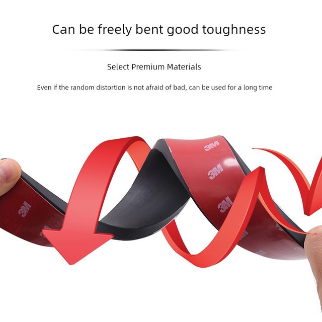3M self-adhesive rubber strip glass shock absorber buffer strip back glue seal strip anti-slip wear-resistant compaction flat strip