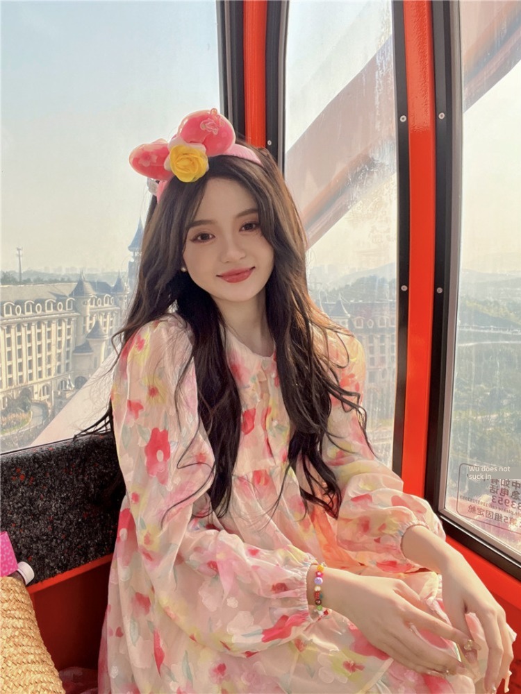 Age reduction spring tender first love French Doll Collar skirt