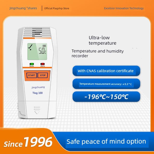 Jingchuang TLOG Temperature and Humidity Recorder Bluetooth Ultra-Clow Hospital Laboratory Temperature and Humidity Meter with Calibration Certificate