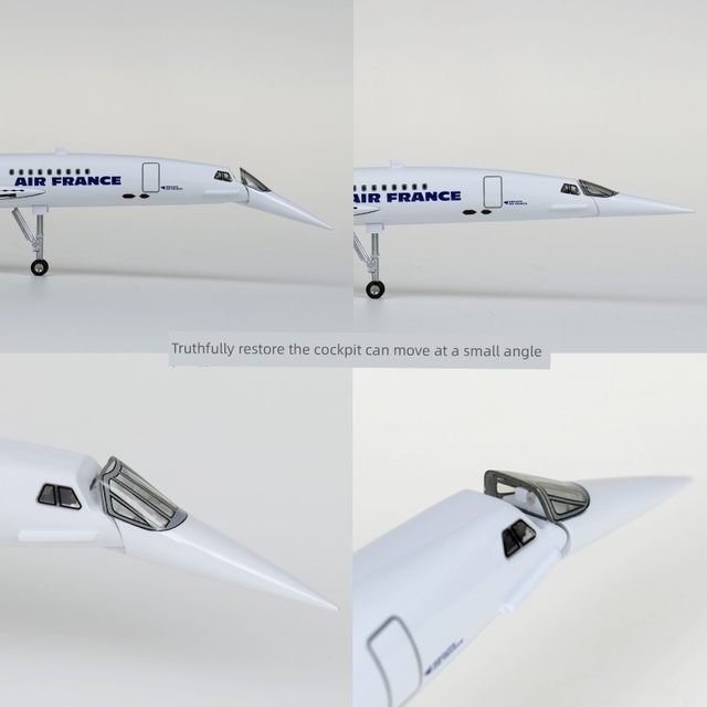 50 cm assembled aircraft with lights Air France Concorde airliner French simulation aircraft model model aircraft Concorde
